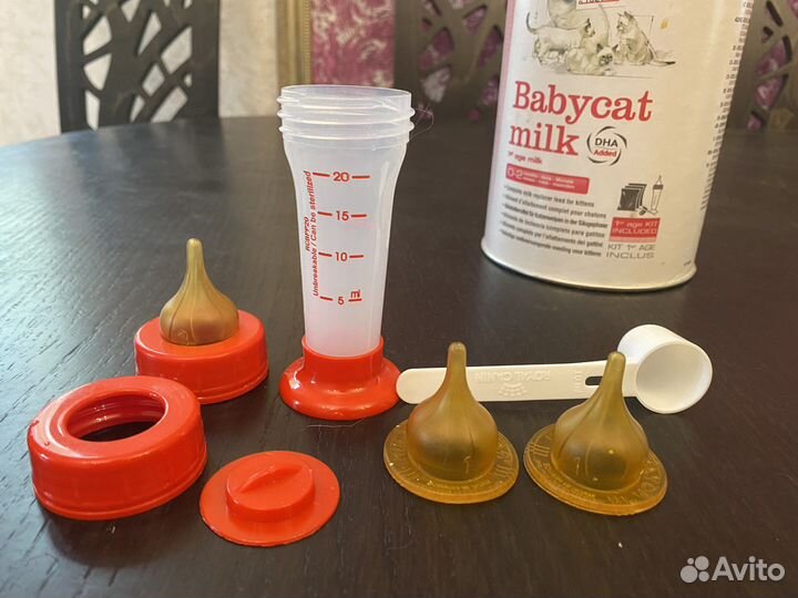 Бутылочка для молока для выкармливания котят+соски