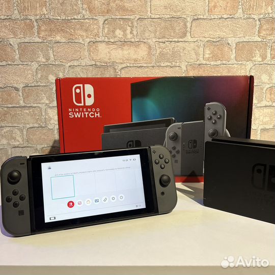 Nintendo switch rev 2 + 128гб флешка