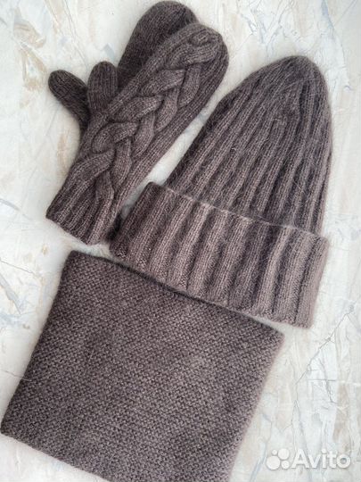 Шапка, снуд, варежки