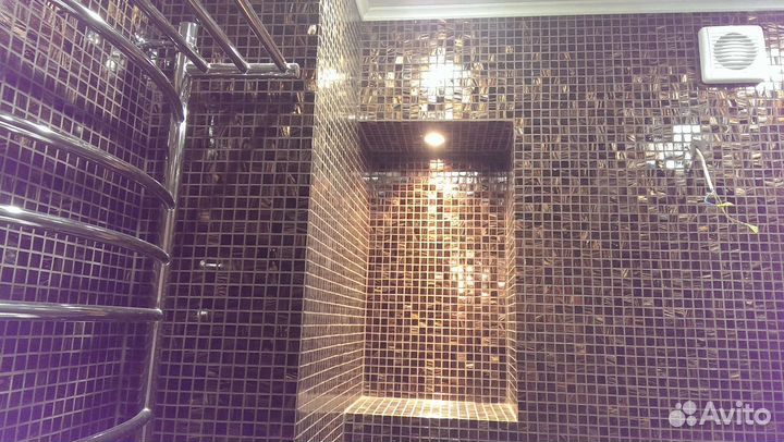 Ванна, туалет. Плитка. Ремонт квартир. Местный