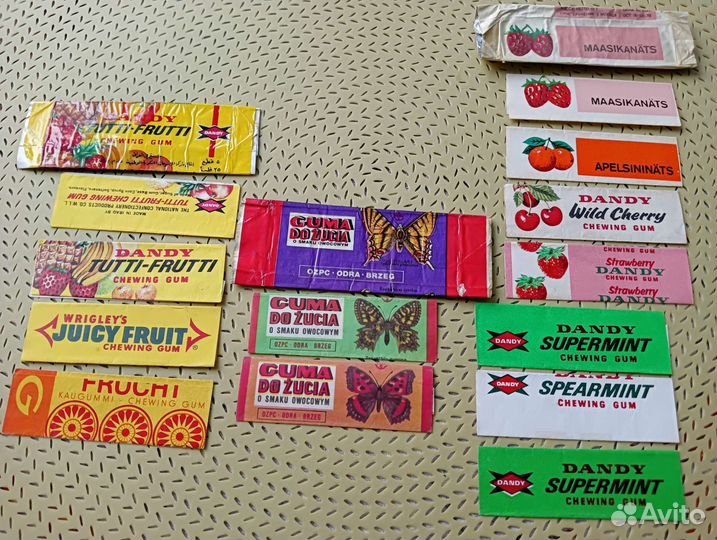 Этикетки и вкладыши от жвачек