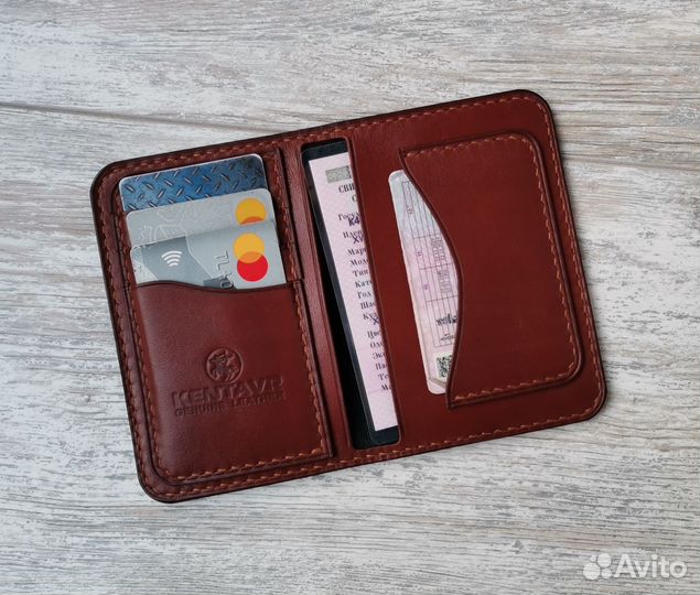 Обложка для автодокументов натуральная кожа