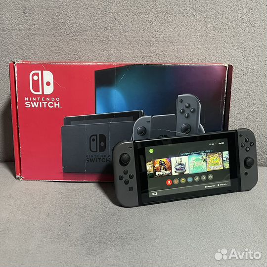 Nintendo Switch rev 2 Чип + 128Gb + Игры