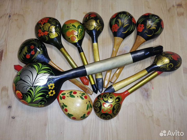 Посуда деревянная, хохлома