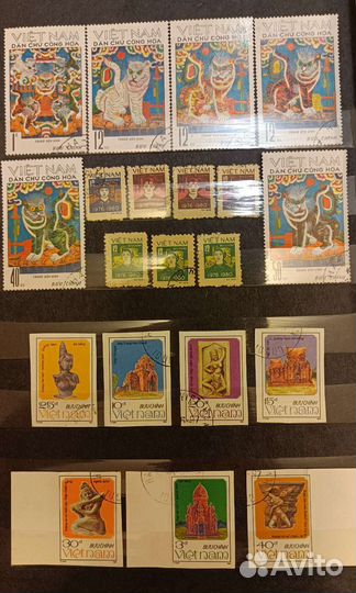 Марки почтовые старый Вьетнам