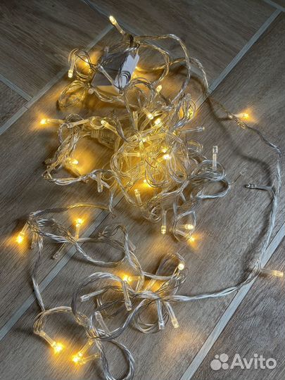 Гирлянда 7 метров, теплый свет