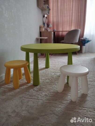 Детский стол и 2 стула IKEA бу