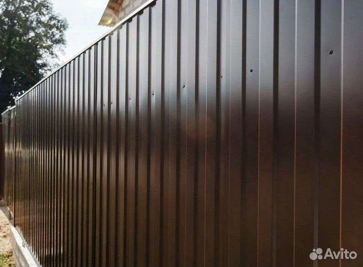 Профнастил С8 заборный RAL 8017