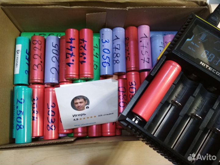 Li-ion аккумуляторы 18650 литий-ионные бу и новые