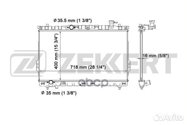 Радиатор охл. дв. Hyundai Santa Fe 01- mk-1534