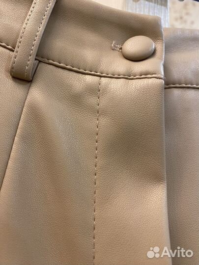 Кожаные брюки карго