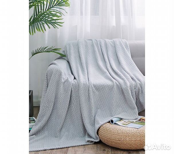 Плед GoodNight Велсофт 200х220, серый