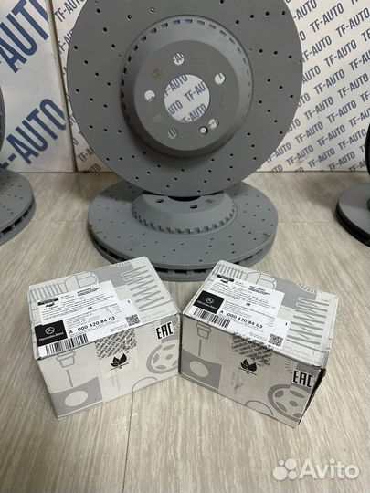 Передние колодки на Mercedes w213 рестайлинг