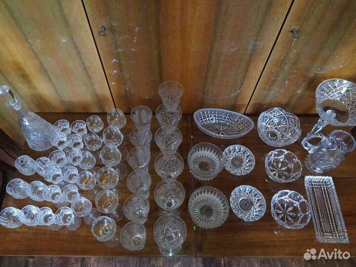 Хрустальная посуда СССР 53 предмета