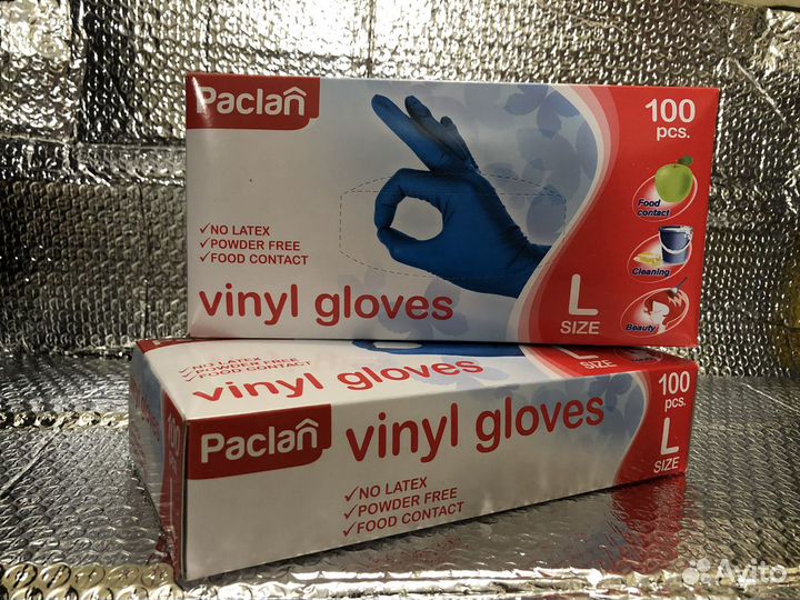 Перчатки виниловые