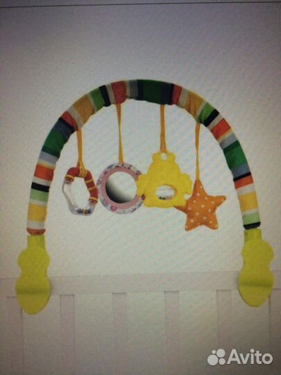 Игровая дуга с игрушками. Каталка музыкальная