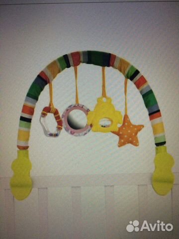 Игровая дуга с игрушками. Каталка музыкальная