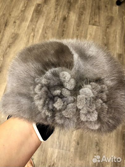 Шапка норковая женская размер 56-58