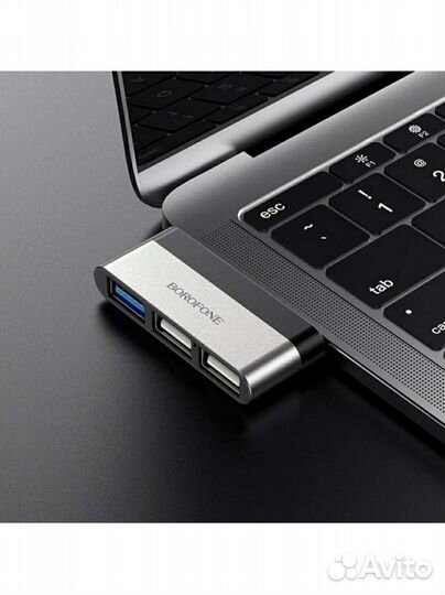 Type C разветвитель USB 3.0 Borofone DH1