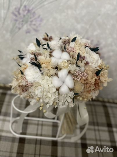 Свадебный букет невесты из сухоцветов