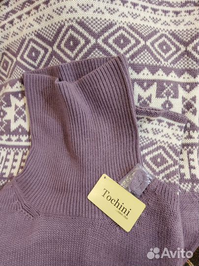 Платье туника женское вязанное 44 шерсть