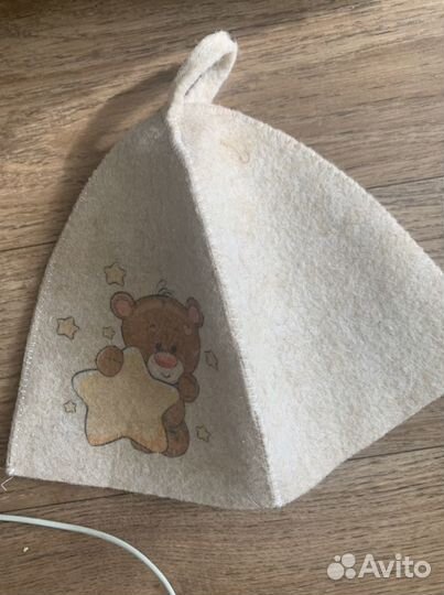 Войлочная детская шапка для сауны и бани