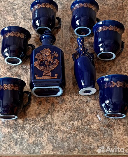 Набор посуды кобальт