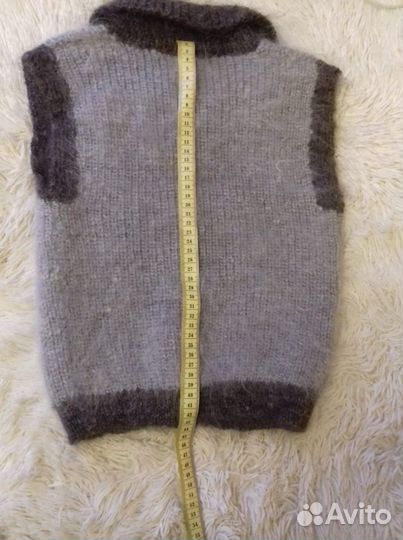 Жилет из козьего пуха,детский,ручная вязка
