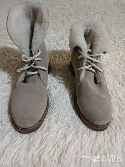 Женские полуботинки натуральная замша,мех