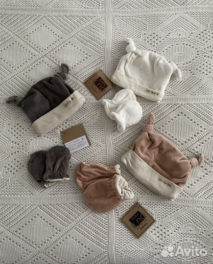 Комплект шапка варежки 56, 62, 68, 74, 80