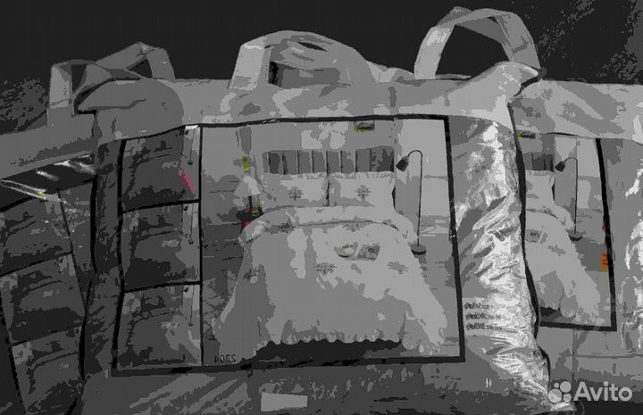 Постельное белье евро с готовым одеялом