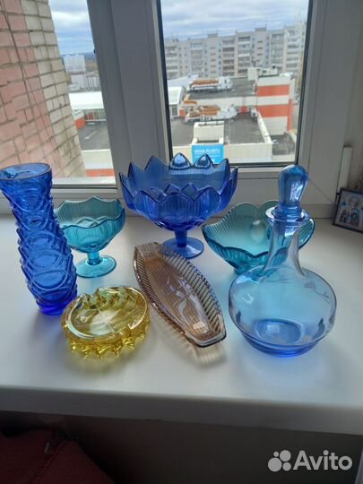 Конфетница,ваза,графин, селедочница, пепельница