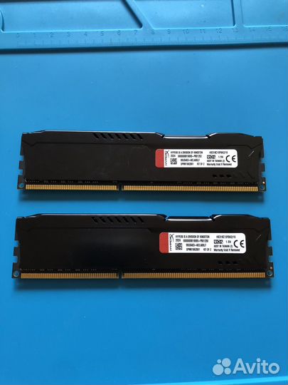 Оперативная память ddr3 kingston fury 16gb 1600мгц