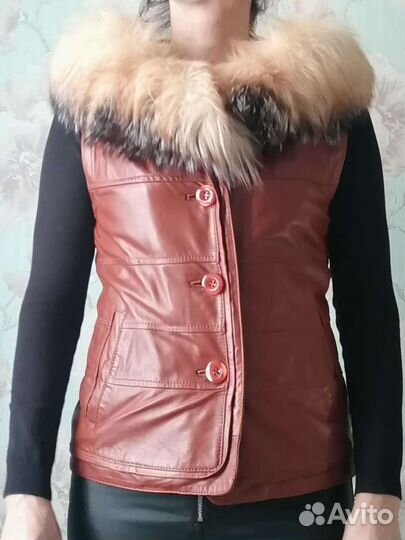 Куртка кожаная женская 42 44