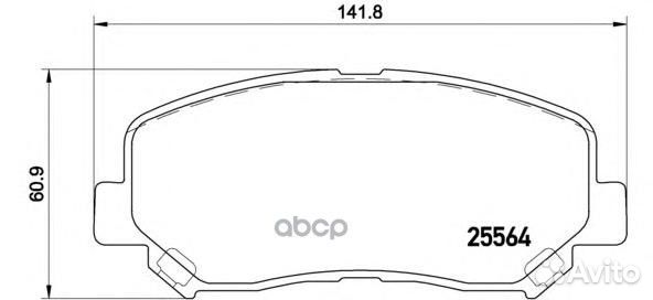 Колодки тормозные дисковые перед P49045 Brembo