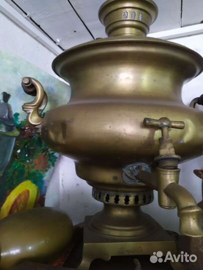 Старинный медный тульский самовар 170 лет
