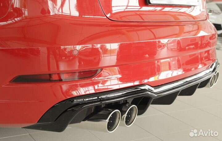 Audi A3 8V Седан 16-19 Диффузор Rieger глянцевый