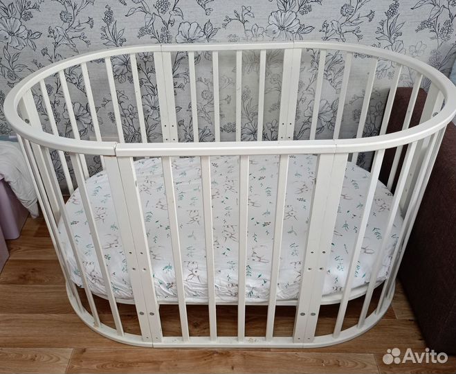 Детская кровать трансформер овальная