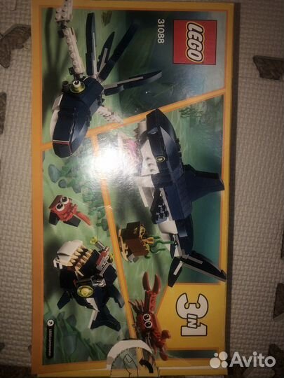 Lego Creator 3 в 1 31088 акула, кальмар, краб