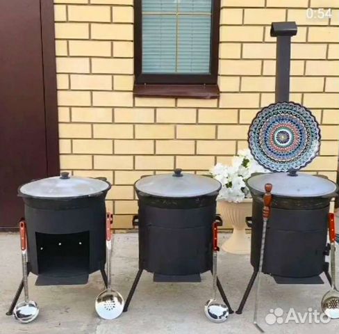 Казан чугунный с половником