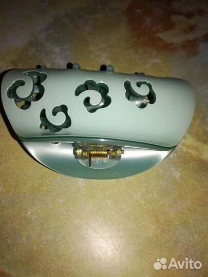 Заколка-скраб для густых волос, мятный цвет