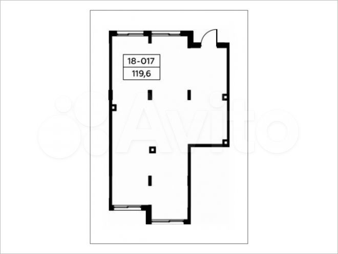 Аренда, торговое помещение площадью 119.6 кв.м