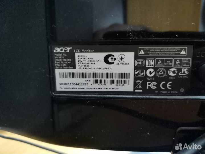 Монитор acer S242HL