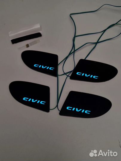 LED подсветка дверных ручек салона дверей Honda