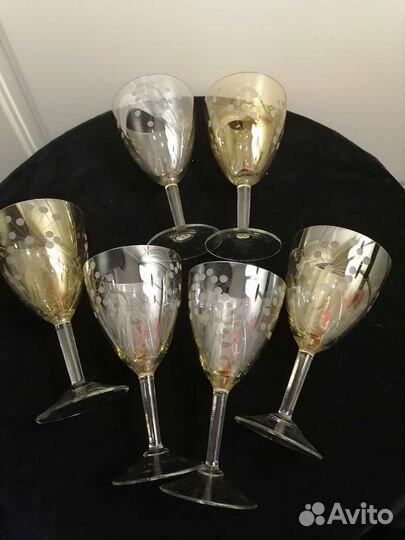 Фужеры Одуванчики, винтаж