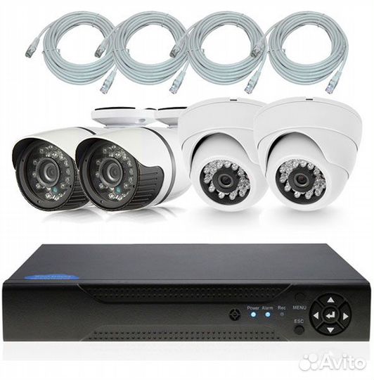 Комплект IP видеонаблюдения PST IPK04BH