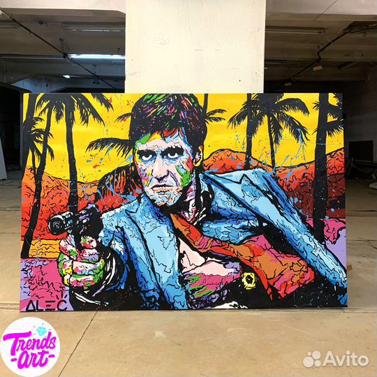 Большие поп стрит арт картины для интерьера купить