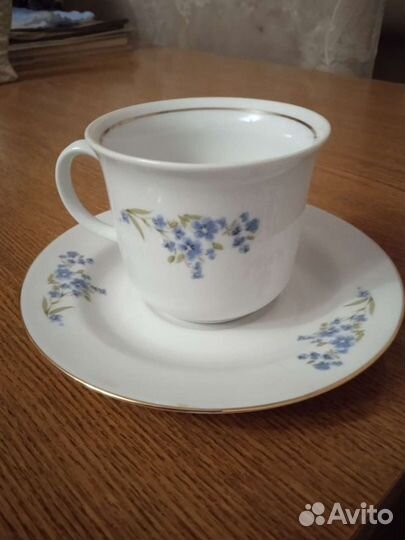 Чайная пара и 2 тарелочки от сервиза ГДР