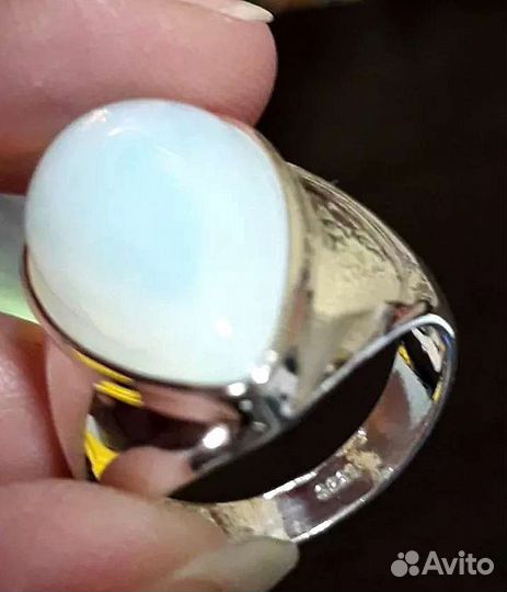 Кольцо Перстень с Лунным Камнем Форма Капля Новое