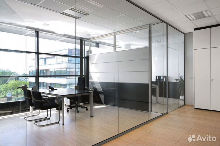 Раздвижные стеклянные перегородки